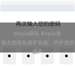 Bitpie隐私 Bitpie钱包：强大的隐私保护功能，守护您的资产