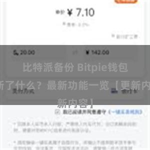 比特派备份 Bitpie钱包更新了什么？最新功能一览【更新内容】