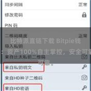 比特派直链下载 Bitpie钱包：资产100%自主掌控，安全可靠。